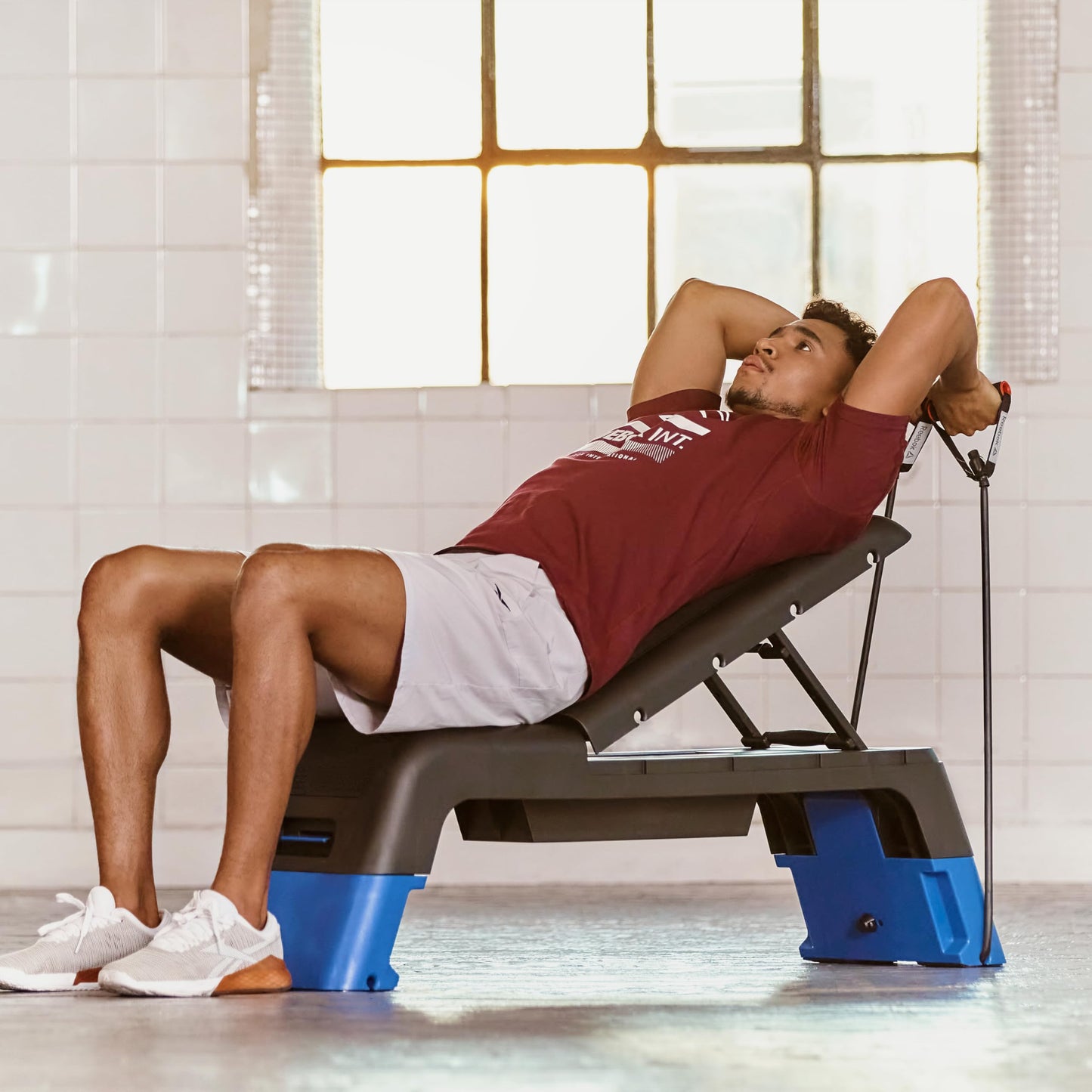 Reebok Deck Multipurpose Adjustable Bench Aerobic Strength Training Incline and Decline2