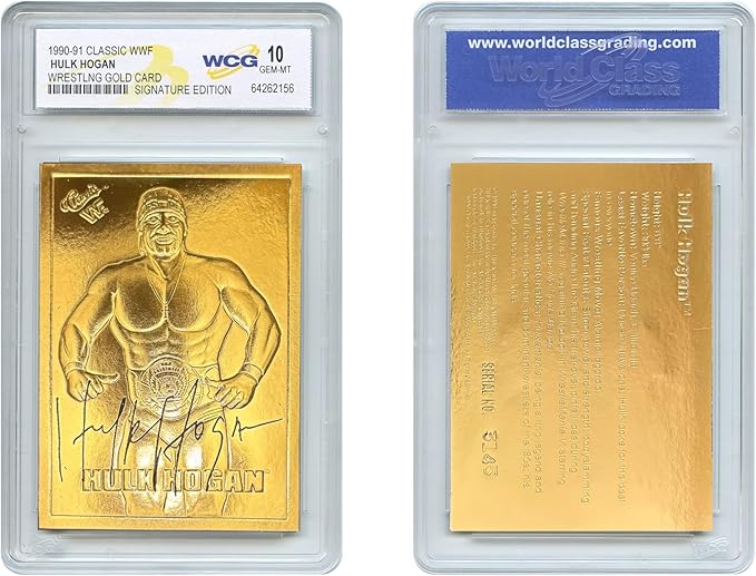 1990-91 Classic Hulk Hogan Wrestling Gold Card - Graded GEM-Mint 10