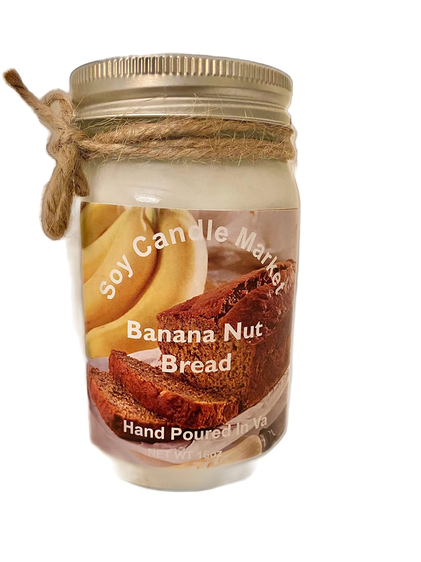 Soy Scented Candles | Handmade & Highly Aromatic Candles Burns Upto 85 Hours in Glass Jar - Perfect for Home Decor, Wedding, Birthday, Dinner (Banana Nut Bread, 12 oz)