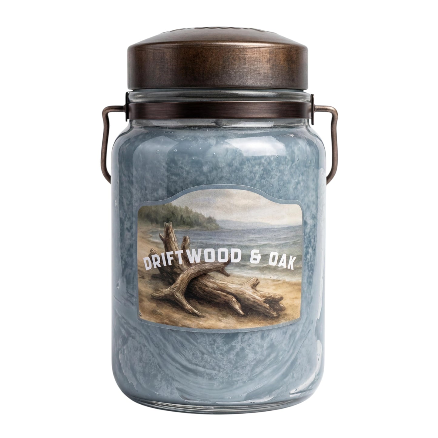 McCall’s Candles | Driftwood & Oak | 26 oz Classic Jar Candle | USA-Poured | Rustic Jar with Carrying Handles | Driftwood & Oak Fragrance