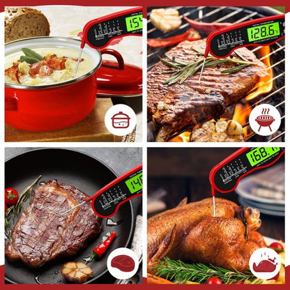 AWLKIM Digital Meat Thermometer for Cooking - IP67 Waterproof Kitchen Thermometer with Backlight and Hold, Fast Instant Read Thermometer, Candy Making, Outside Grill, Stocking Stuffers for Men-2 Pack