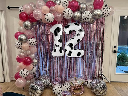Cow Print Number 26 Balloon 40 inch, 26 Number Balloons, 26th Cow Farm Barnyard theme Birthday Decorations for Girls Boys Kids, 26 Year Old Party Supplies