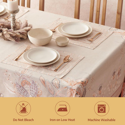 Maison d' Hermine Premium Table Cloth Rectangle Table 100% Combed Cotton 120 x 70 Inches Tablecloth Reusable Decorative for Dining Room, Farmhouse, Home, Party, Festive & Wedding - Society Florals
