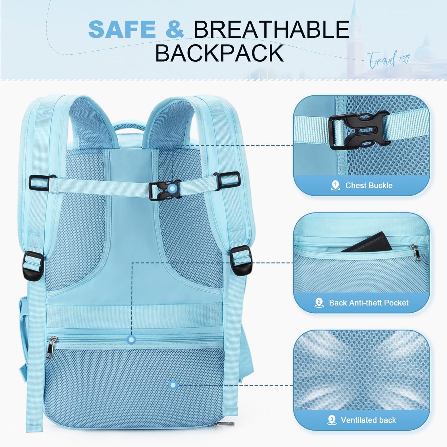 Maelstrom Travel Backpack for Women