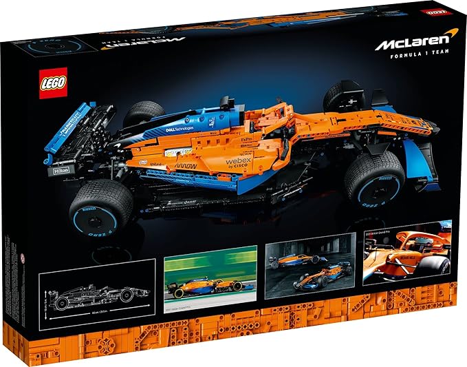LEGO 42141 Technic McLaren Formula 1 2022 Replica Race Car Model Building Kit F1 Motor Sport Set Birthday Gift Idea for Adults Men Women Him Her Husband Collectible Home Decor