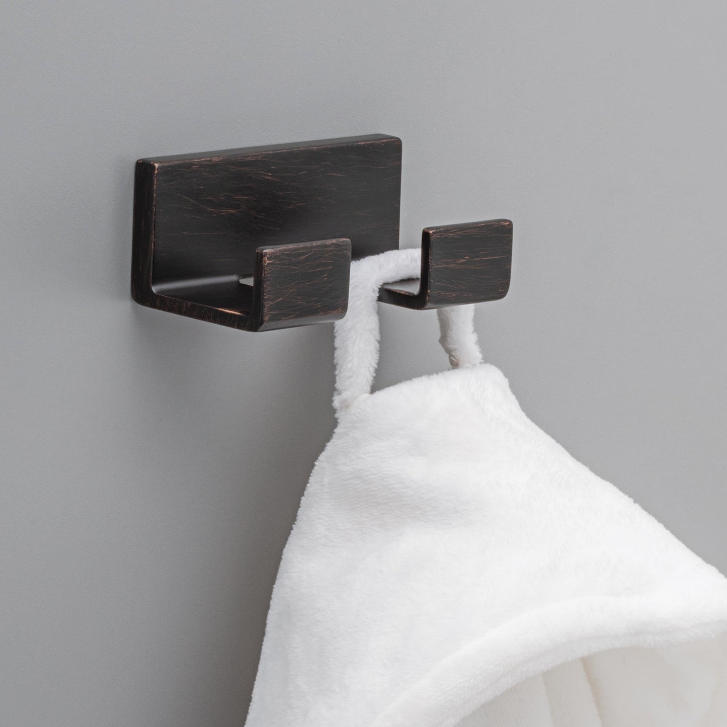 Delta Double Towel Hook for Bathroom or Kitchen| Venetian Bronze | Vero Accessories