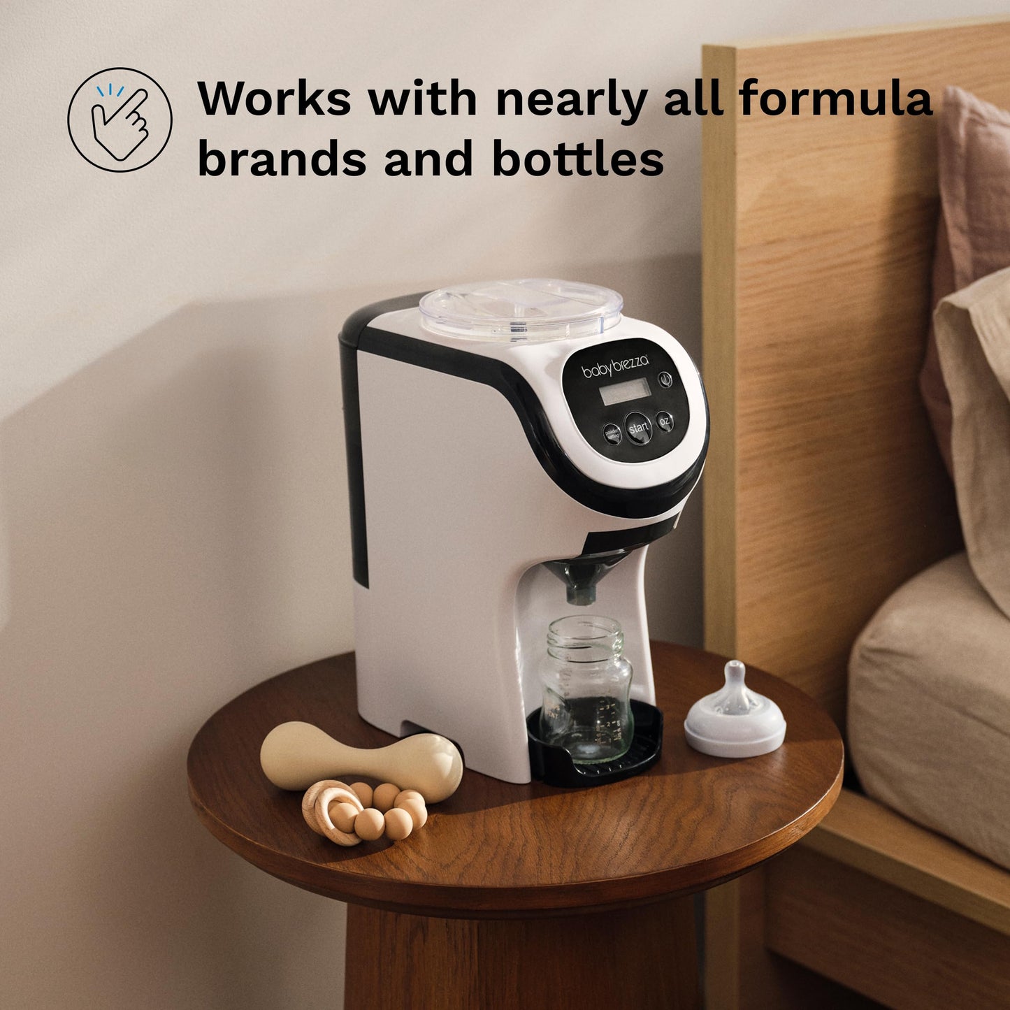 Baby Brezza Formula Pro Mini Baby Formula Mixer Machine Fits Small Spaces and is Portable for Travel– Bottle Makers Makes The Perfect Bottle for Your Infant On The Go, White