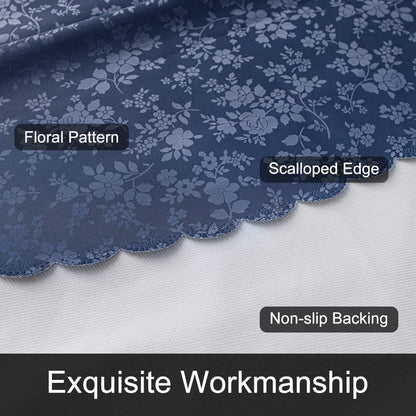 Smiry Rectangle Table Cloth, Waterproof Heavy Duty Vinyl Tablecloths, Wipeable Washable Table Cover for Kitchen and Dining Room (Navy, 60" X 126")