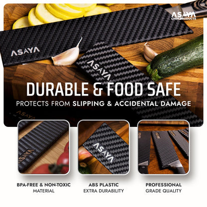 Asaya Professional Chef Knife Edge Guards – 11 Piece Knives Universal Covers - Extra Strength ABS Plastic and Food Safe Kitchen Knife Sheath Covers – Knives Not Included