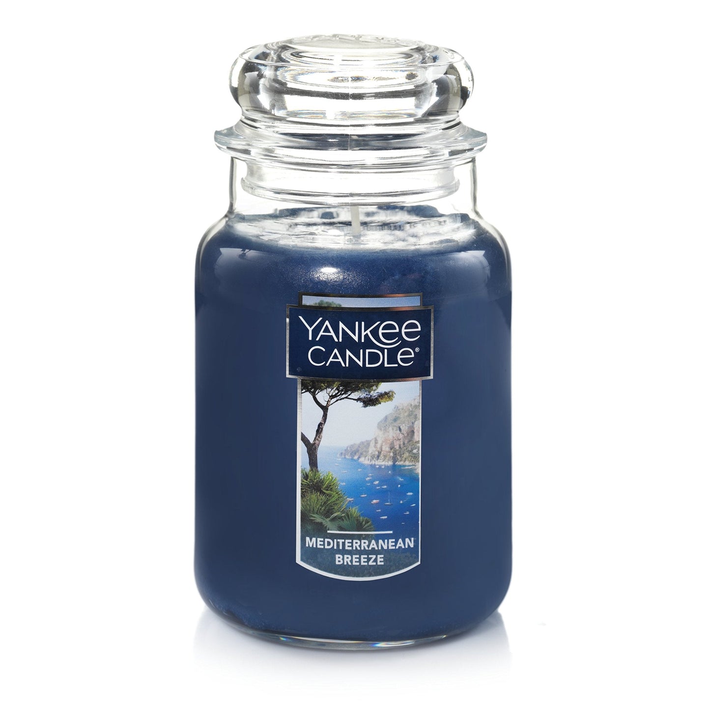Yankee Candle Mediterranean Breeze Scented Classic 22oz Large Jar Single Wick Candle Over 110 Hours of Burn Time Paraffin-Grade Wax