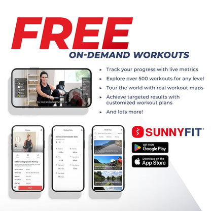 Sunny Health & Fitness Smart Compact Magnetic Rowing Machine with Exclusive SunnyFit® App Enhanced Bluetooth Connectivity – SF-RW521020