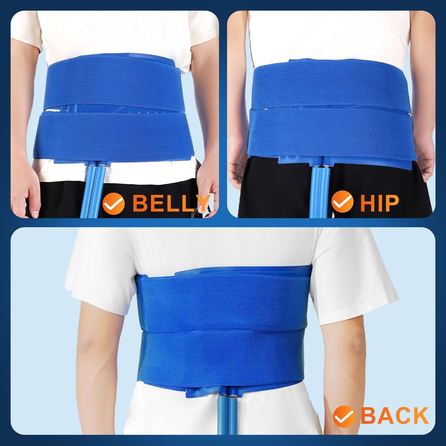 Ice Machine for Hip Back Belly After Surgery | Power-Saving Mode & Wireless Remote Control & Adjustable Timer & LED Screen, Lumbar Replacement Cold Therapy Compression Pad, Cryotherapy Pain Relief