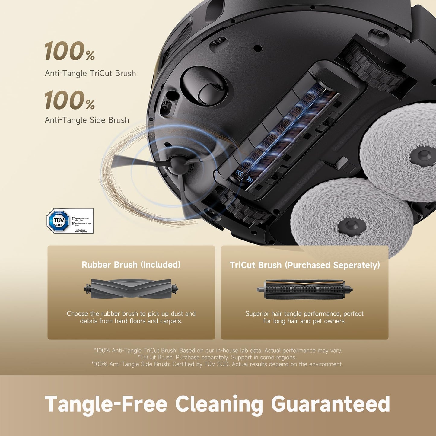 DREAME D30 Ultra CE Robot Vacuum and Mop with Auto Dust Emptying, 25,000Pa Suction, 0.41in Mop Lifting, Multifunctional Base Station, Mop Self-Washing, Smart Obstacle Avoidance, Black