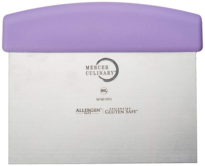 Mercer Culinary Millennia Bench Scraper, 6-Inch x 3-Inch Blade, with Purple Handle,