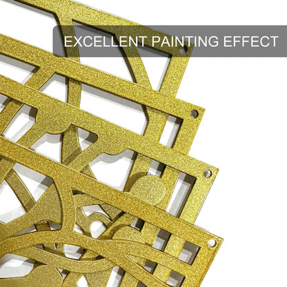 Glamativity 4 Pack Gold Wall Art Decor, Minimalist Single Line Real Metal Wall Art, Woman's Body Shape Abstract Wall Art (Gold Classic Style, 17 x 11.8'')