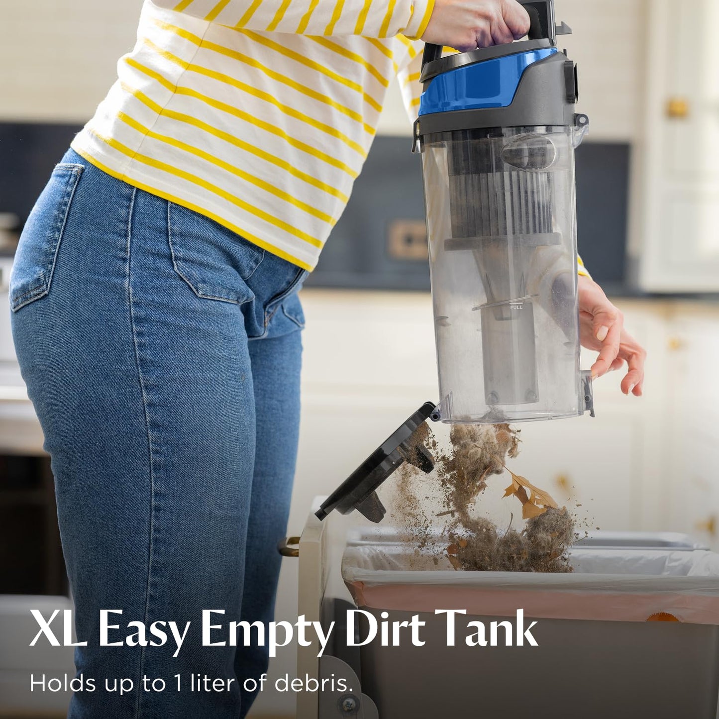 Bissell CleanView Swivel Vacuum with Triple Action Brush Roll, Swivel Steering, Extension Wand, Easy-Empty Dirt Tank, Multi-Cyclonic Suction System
