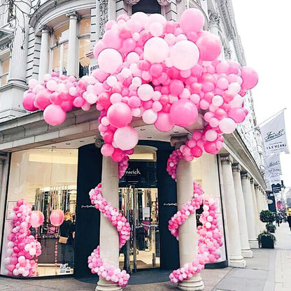 PartyWoo Pink Balloons 101pcs 12 Inch Matte Pink Balloon Arch Kit for Girl Baby Shower Gender Reveal Wedding Bachelorette Engagement Birthday Princess Butterfly Themed Party Decorations Pink-Y11