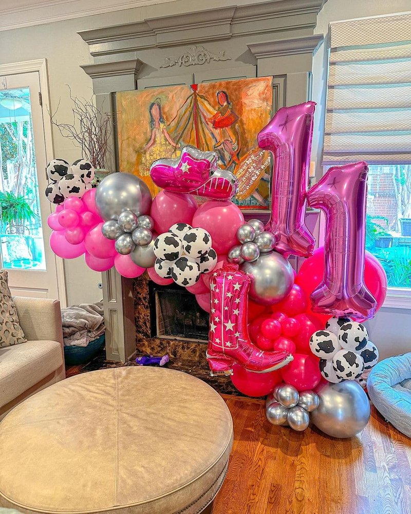 Pink 7 Balloon, Number Balloons 40 Inch, 7th Birthday Decorations for Girls Kids, Party Decoration for Women, Number 7 Balloon