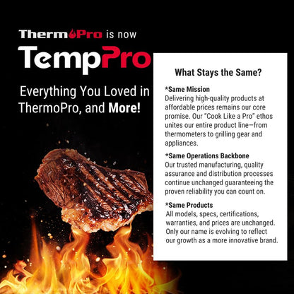 ThermoPro TP605 Instant Read Meat Thermometer for Cooking, Waterproof Digital Food Thermometer with Large Backlit LCD, 180° Foldaway Probe Kitchen Thermometer for Grilling, Smoking & Candy Making