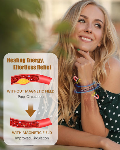 Jeracol Copper Bracelet & Ring for Women, 99.99% Pure Copper Magnetic Bracelet with 3500 Gauss, Adjustable Length Sizing Tool & Jewelry Box