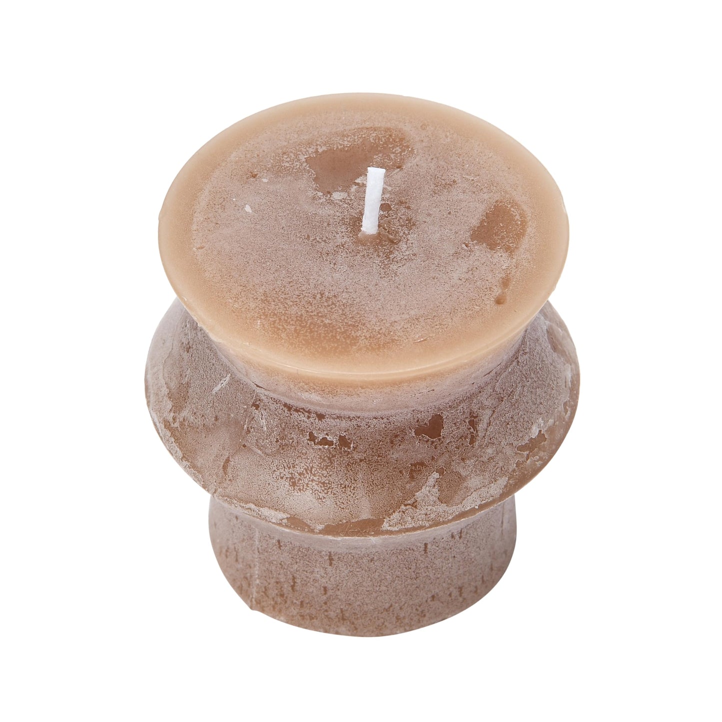 Creative Co-Op Unscented Totem Pillar Candle, Cappuccino