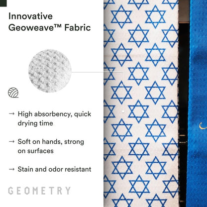 GEOMETRY Christmas Kitchen Towels - Quick Dry Microfiber Cloth Dish Towels for Kitchen Drying - Premium Quick Dry Towel - Sparkling Night