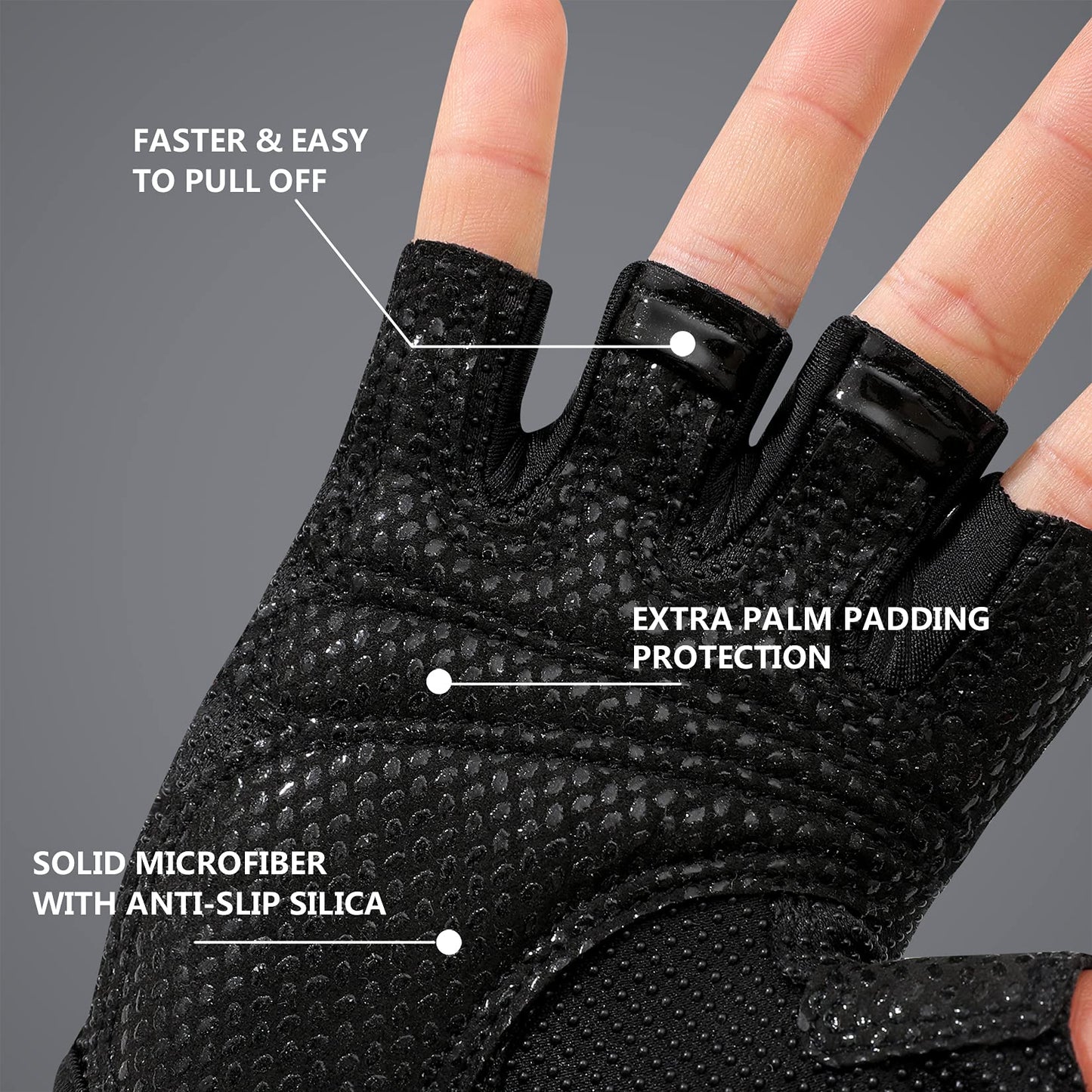 ZEROFIRE Workout Gloves for Women Men - Weight Lifting Gloves with Full Palm Protection & Extra Grip for Women Gym, Weightlifting, Weight Lift, Rowing, Exercise, Sport, Cycling