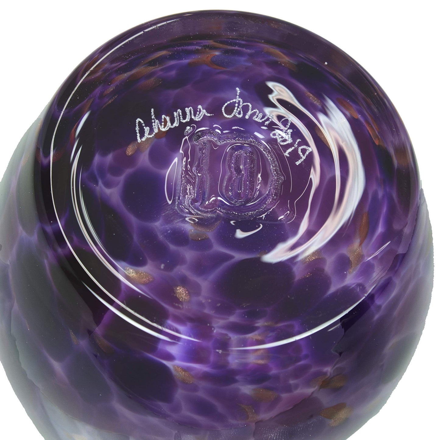 Totally Blown Glassworks Votive Candle Holder, Tea-Light, Handmade Blown Glass, Accent Vase, Centerpiece, Home Decor, Artist Dehanna Jones, Seattle, WA. (Purple Rain)