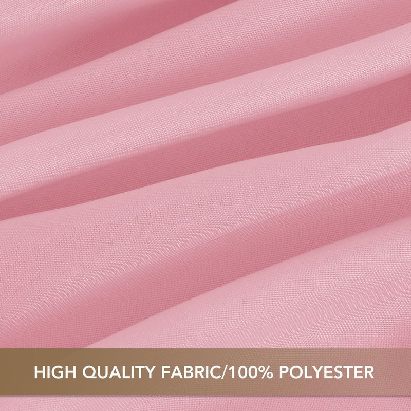 sancua Round Tablecloth 120 Inch Diameter, 8 Pack - Circle Polyester Fabric Table Cloth for Wedding Party Reception Banquet Birthday, Washable Formal Table Cover (Fit 48-96 Inch Tables), Pink
