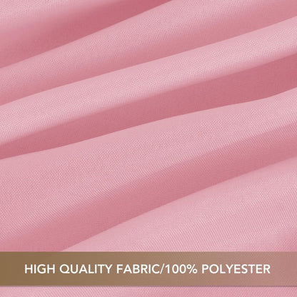sancua Round Tablecloth 120 Inch Diameter, 8 Pack - Circle Polyester Fabric Table Cloth for Wedding Party Reception Banquet Birthday, Washable Formal Table Cover (Fit 48-96 Inch Tables), Pink