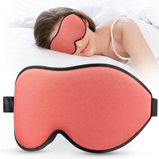 LitBear Sleep Mask for Side Sleeper Women Men, Eye Mask for Sleeping Light Blocking, 3D Contoured Cup Sleeping Mask, Soft Breathable Sleep Eye Mask with Adjustable Elastic Strap for Travel