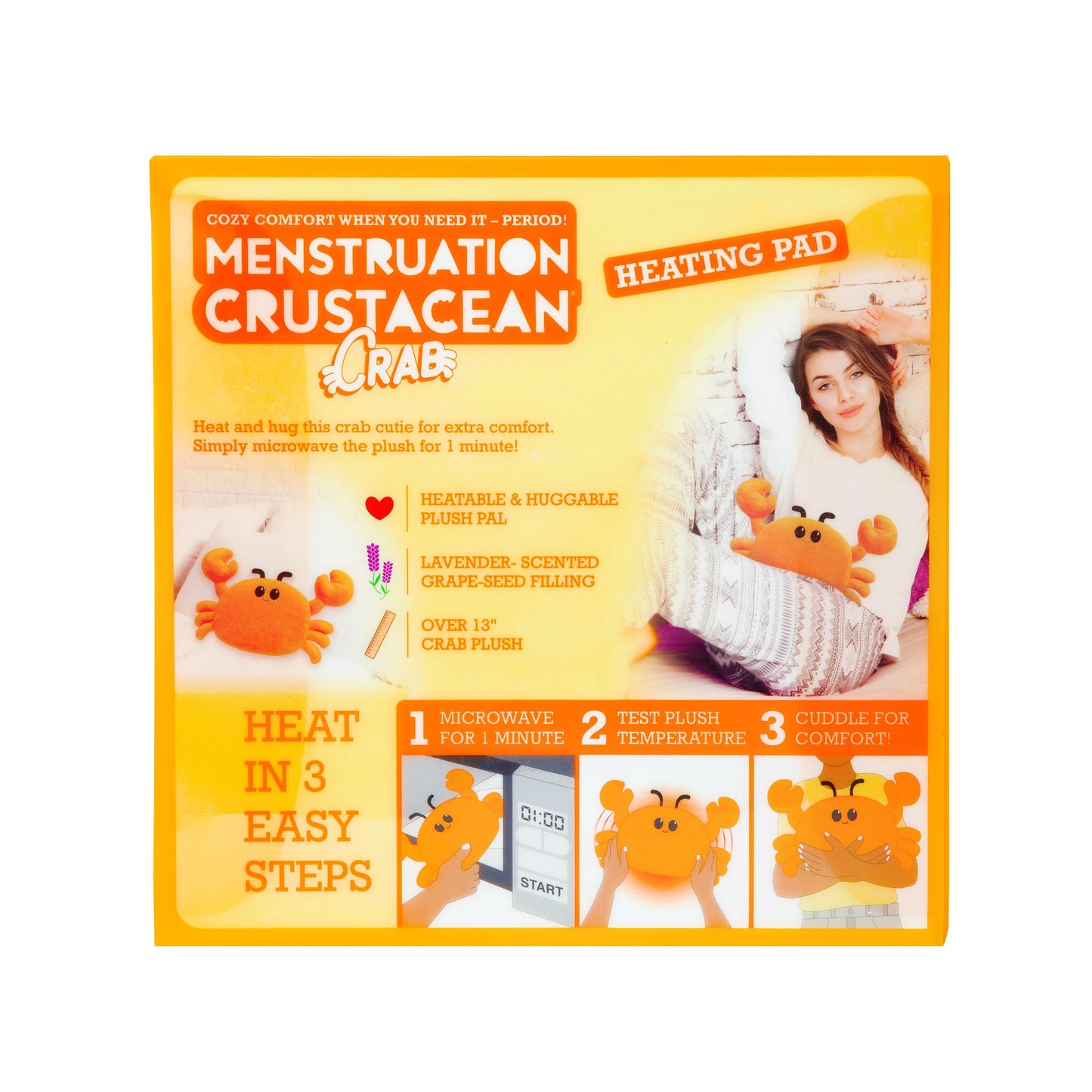 Happy Helpers Octopus Plush — Menstruation Crustacean Plushies Cute Lavender Scented Heating Pad for Cramps