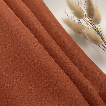 maxmill Fall Tablecloth Stain Resistant Waterproof Wrinkle Resistant Spillproof Washable Soft Slubby Textured Table Cloth for Dining Room, Harvest Thanksgiving Dinner, Rectangle 60 x 140 Inch, Rust
