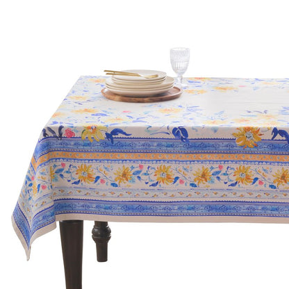 Maison d' Hermine Table Cloth Rectangle Table 100% Cotton 70 x 108 Inches Tablecloth Reusable Decorative for Dining Kitchen Room Farmhouse Home Gifts for Mothers Day Spring Summer - Girassol