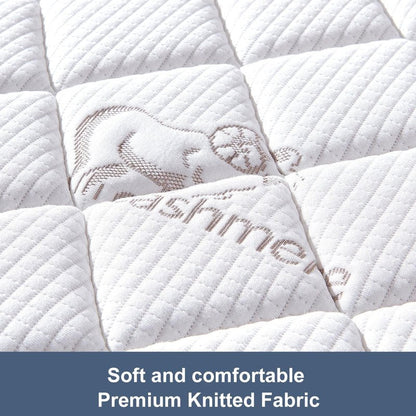 Pack and Play Mattress - 38" x 26"- Premium Knitted Fabric Safety Reinforced Play Yard Mattress - Fits for Graco & Baby Trend & Pamo Babe Playard, Firm Support and Comfort Foam，White