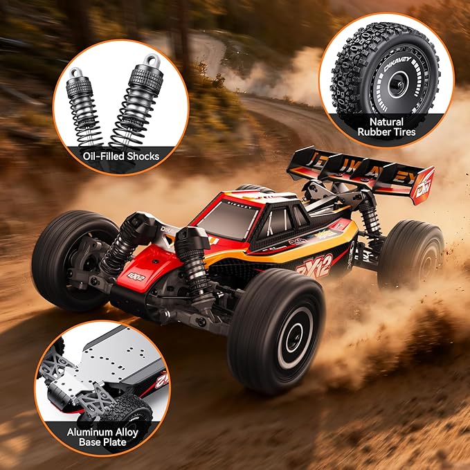 1/12 Brushless RC Cars for AdultsRemote Control Car for Fast Max 50 MPH 4X4 High Speed Racing RC Buggy with 3S 2200 mAh BatteryFast Off-Road RC Truck Suitable as Giftfor Beginner -Yellow