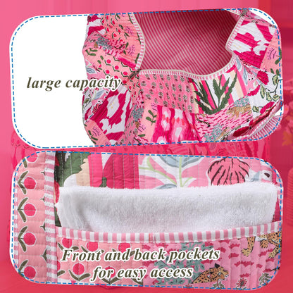 SilTriangle Large Cotton Patches Duffle Bags Block Print Quilted Fabric Weekender Bags for Women Holiday Gifts Handmade Colorful Travel Overnight Bag
