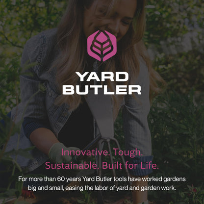 Yard Butler ITT-4T Terra Tiller Hand Cultivator - Essential Gardening Tool for Yardwork - Power-Coated Steel Construction - Comfortable Grip - Long-Lasting - Rust-Resistant