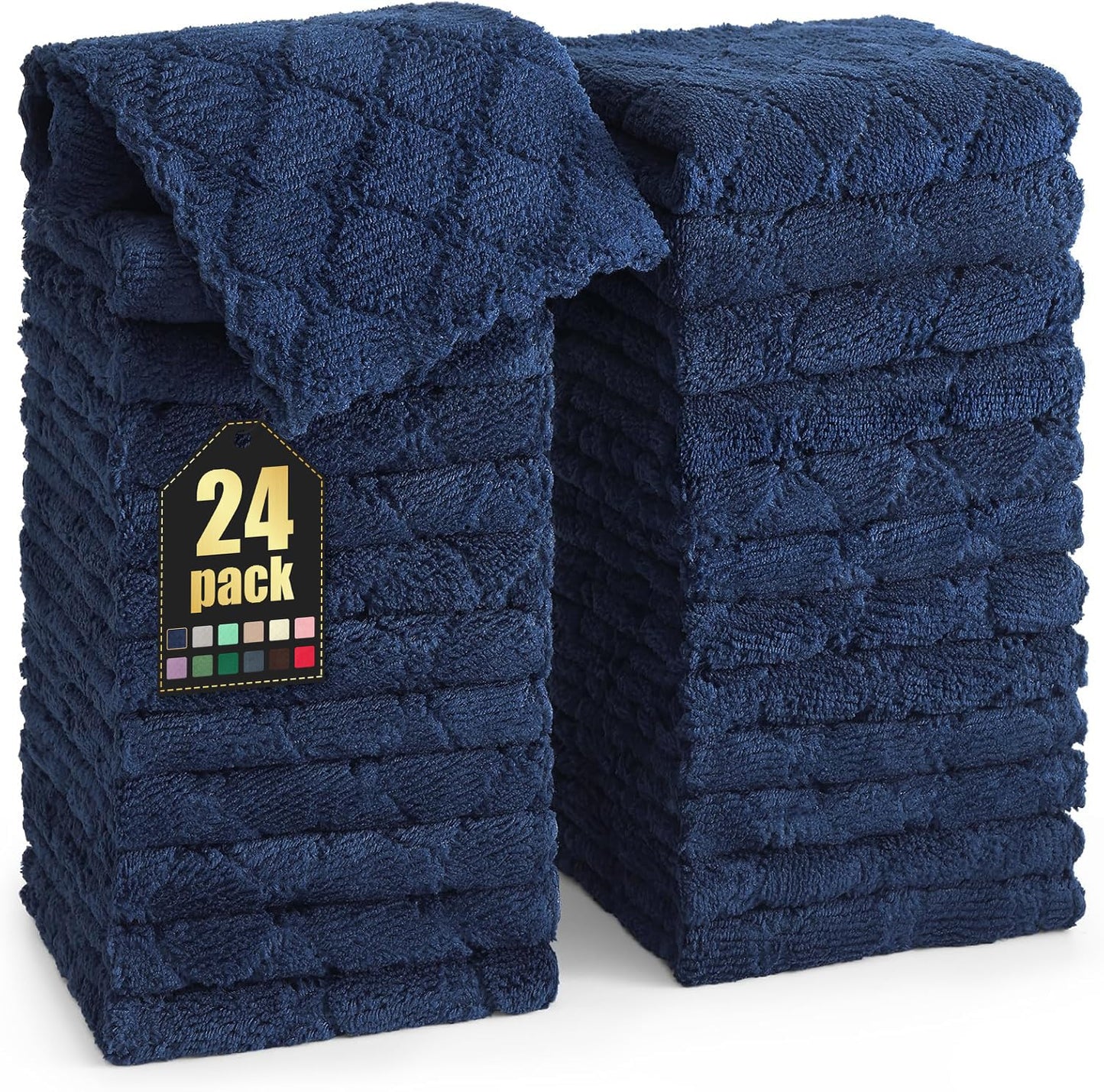Homaxy 12 Pack Kitchen Dish Cloths (10 x 10 Inches, Grey), Super Soft and Absorbent Coral Velvet Dish Towels, Nonstick Oil Fast Drying Microfiber Cleaning Cloth, No Lint Household Dishcloths