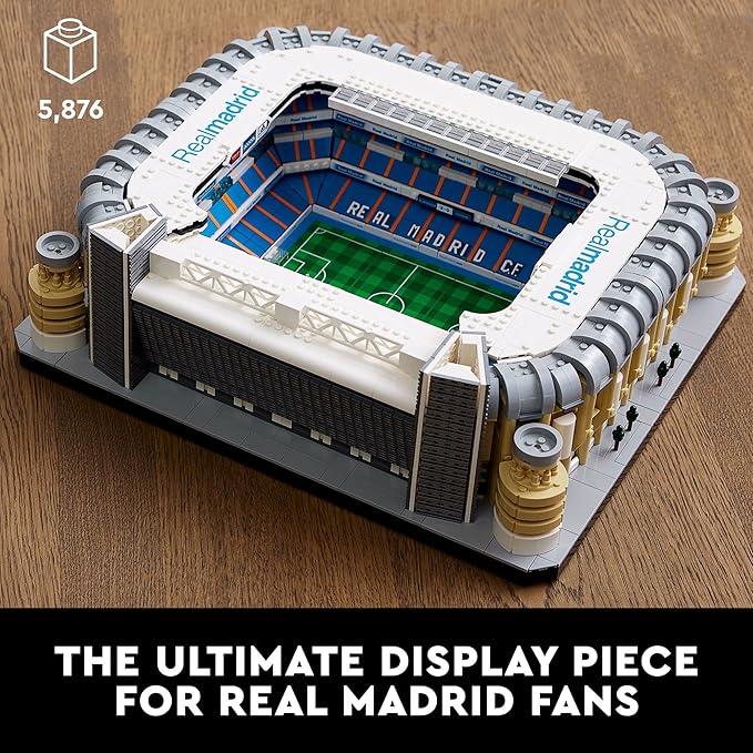 LEGO Icons Real Madrid Santiago Bernabéu Stadium 10299 Building Set - Soccer Field and Model Building Kit for Adults Home and Office Collectible Decor Piece Great Gift Idea for Sports Fans