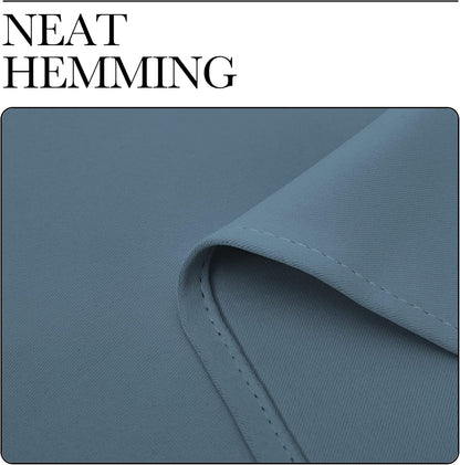 NICETOWN Smoky Blue Blackout Curtains - Thermal Insulated Drapes for Living Room | 68" Length, 55" Wide, 2 Panels