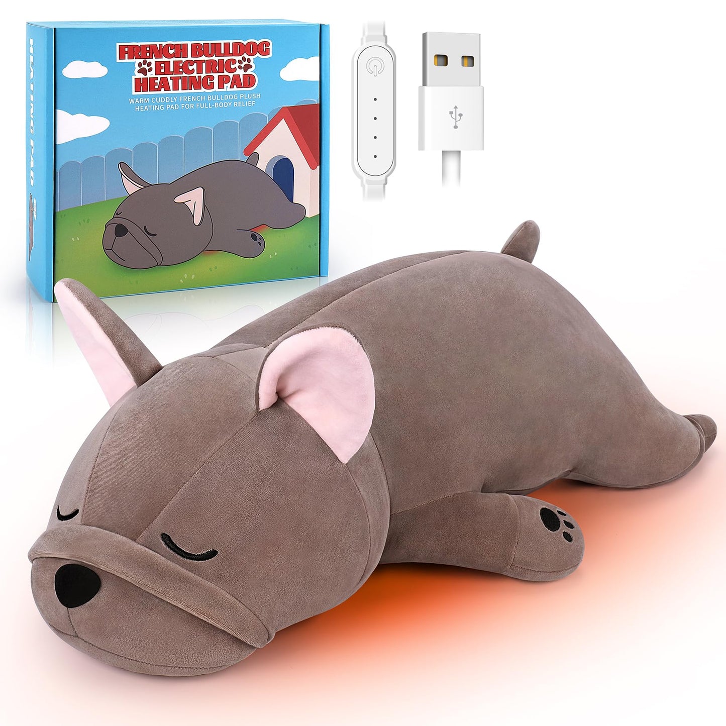 Electric Heating Pad for Period Cramps, Cuddly Soft 14" Capybara Plush with a Hot Soft Belly USB Powered, Menstrual Heating Pad Neck Shoulder Pain Relief, Gift for Women Daughter Wife