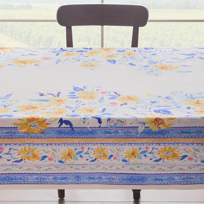 Maison d' Hermine Table Cloth Rectangle Table 100% Cotton 70 x 108 Inches Tablecloth Reusable Decorative for Dining Kitchen Room Farmhouse Home Gifts for Mothers Day Spring Summer - Girassol