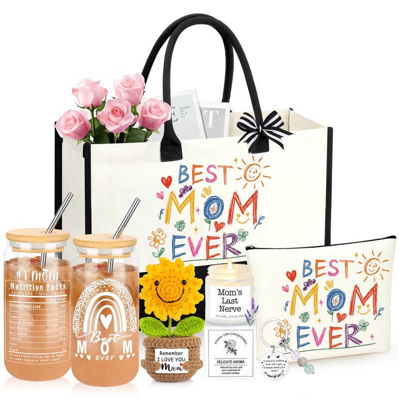 DOGMEM Mothers Day Gifts, Mom Birthday Gift Ideas Basket for Moms Mama Mother from Daughter Son Child, Mothers Day Gifts for Mom, New Moms Gift