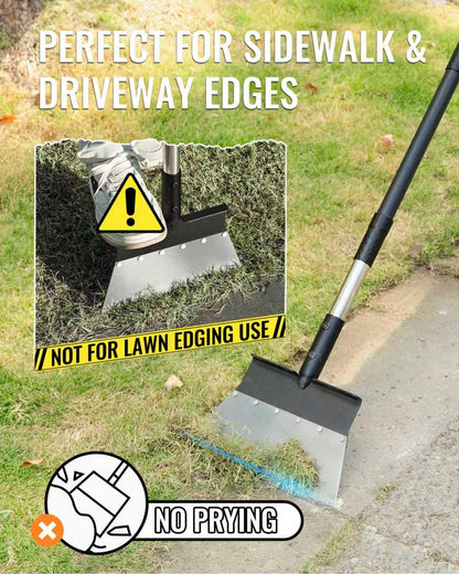 Garden Flat Shovel, Heavy Duty Multifunctional Cleaning Shovel with 60" Adjustable Long Handle, Metal Floor Scraper Tool for Weeding, Scraping, Ice & Snow Removal, Driveway, Sidewalk, Garden, Outdoor
