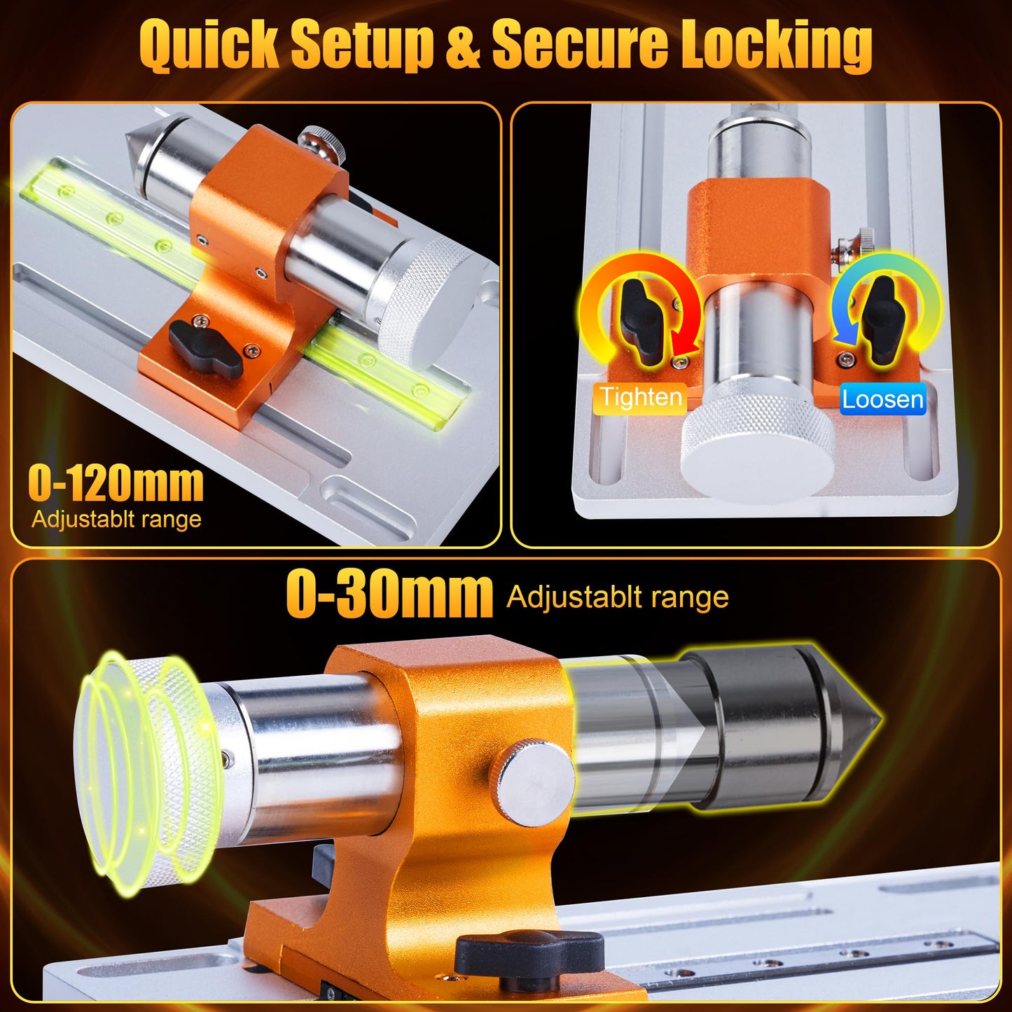 FoxAlien XE-PRO 3-Axis CNC Router Machine + NEMA23 4th Axis Rotary Engraving Module for Engraving Curved Surface and Cylindrical Object