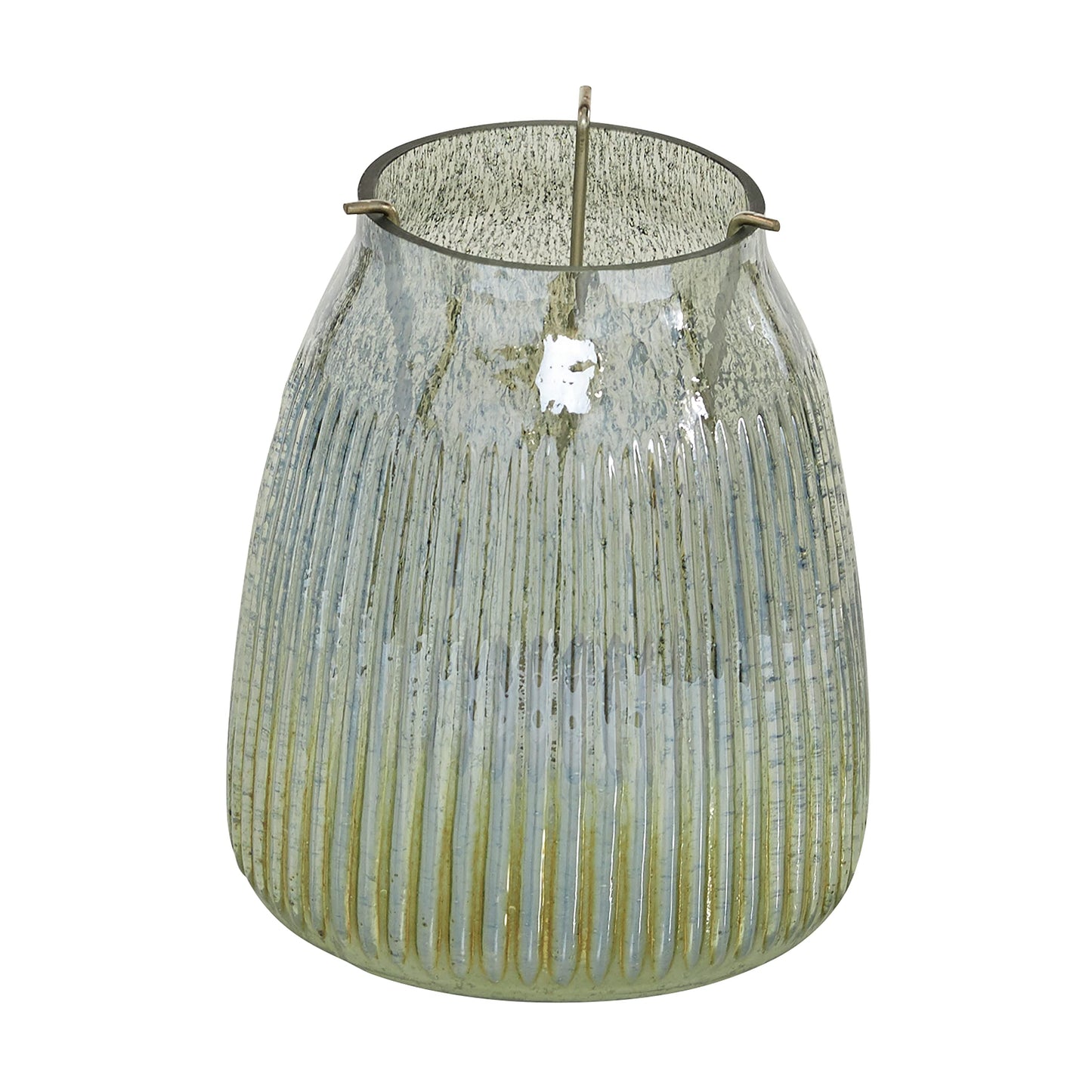 Deco 79 Glass Round Candle Holder, 6" x 6" x 7", Multi Colored