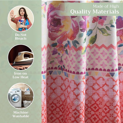 Maison d' Hermine Table Cloth Round Table 100% Cotton 69 Round Inches Tablecloth Reusable Decorative for Dining Kitchen Room Farmhouse Home Gifts for Mothers Day Spring Summer - Rose Garden