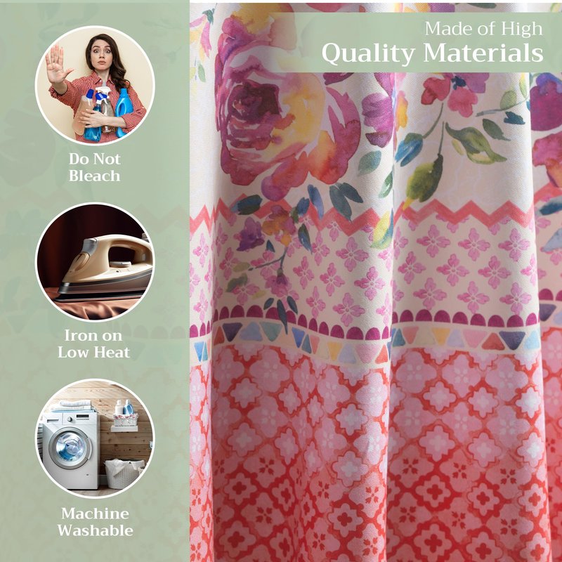 Maison d' Hermine Table Cloth Round Table 100% Cotton 63 Round Inches Tablecloth Reusable Decorative for Dining Kitchen Room Farmhouse Home Gifts for Mothers Day Spring Summer - Rose Garden