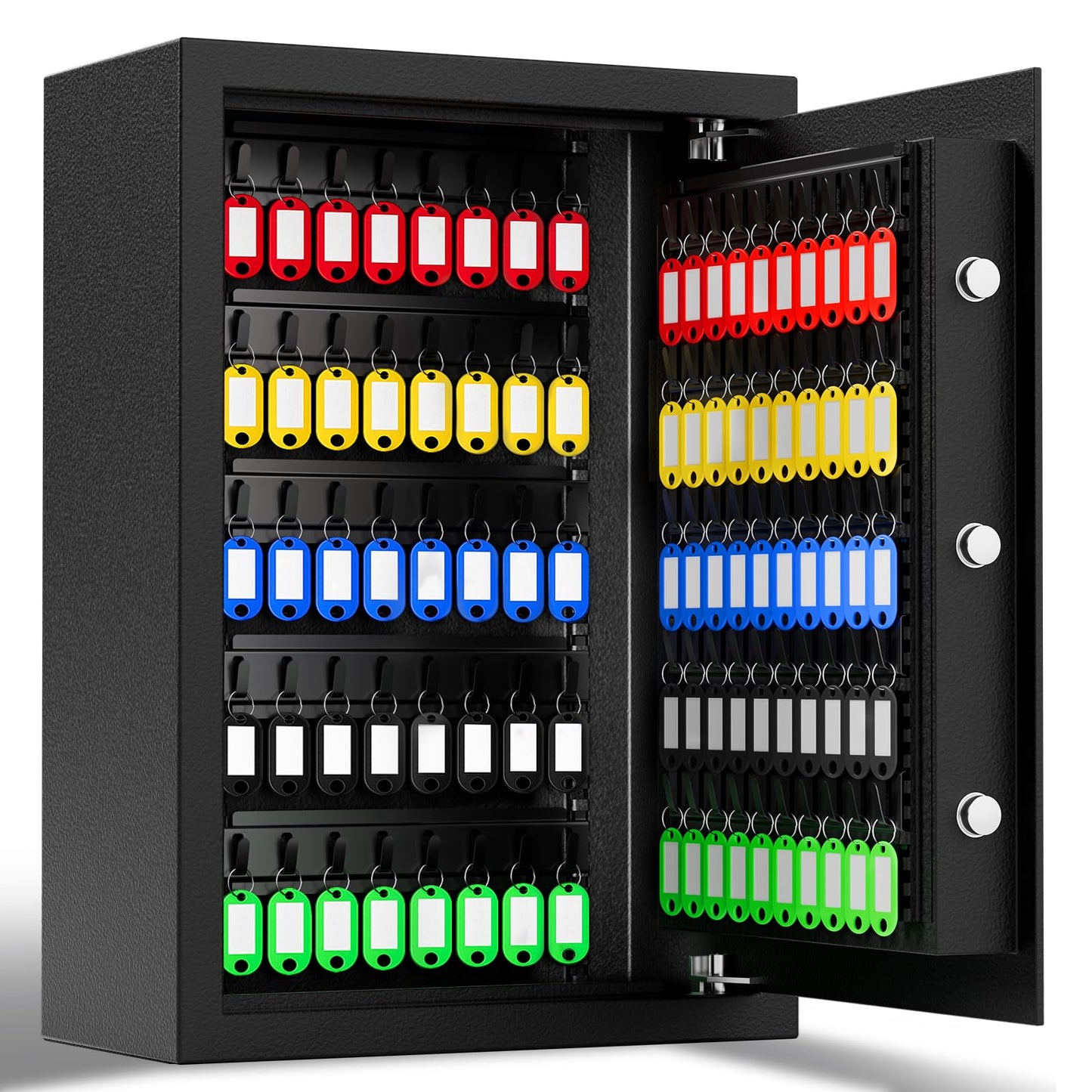 XDeer 212-Key Safe Wall Mount with Advanced Anti-Theft & LED Light, Key Cabinet with Combo & Key Lock for Hotels, Offices & Car Dealerships 1PCS
